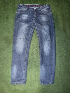 Rock Revival Men's Faded Blue Slim Straight Jeans